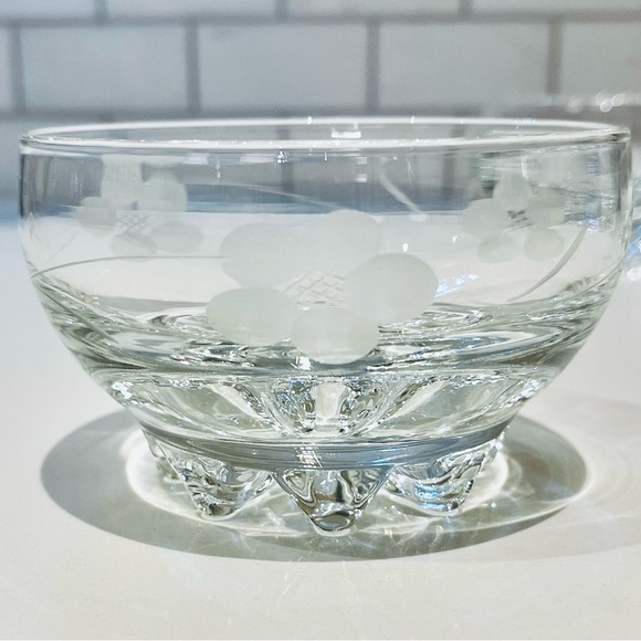 Set of  10 Vintage Glass Serving Bowls with Silver Trays - Picture 2 of 8